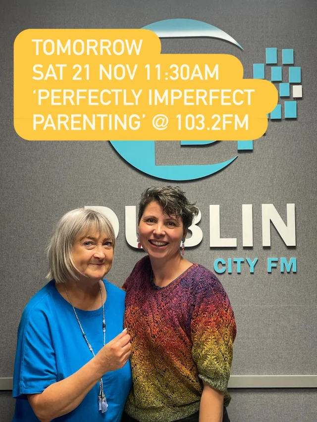 TOMORROW Saturday 21 Nov at 11:30am, tune in to DublinCityFM as I discuss Matrescence, Maternal mental load and how to navigate feeling like we’re SLIGHTLY loosing your marbles as mothers with the wonderful Dr Mary O'Kane! 103.2FM #thesanemama #matrescence #insanemamamoments #perfectlyimperfectparenting drmaryokane dublincityfm